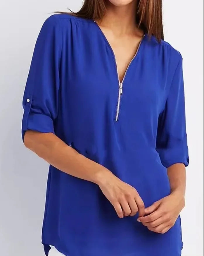Noora | Elegant topp med dragkedja