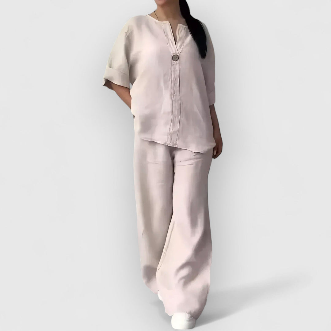 Mira™ | Margherita – Tvådelat linneset i avslappnad, elegant stil